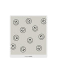 Schwammtuch Smileys beige-schwarz, 17.5x19.5 cm
