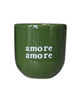 Tasse Amore Amore grün, 8x8x8 cm