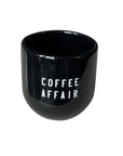 Tasse, Coffee Affair, schwarz-weiss, 8x8x8 cm