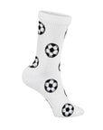 Socken Fussball weiss-schwarz