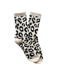 Damensocken Leo creme-schwarz, One Size 35-39