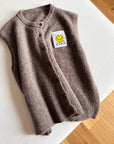 ärmellose Strickweste kastanienbraun, One Size