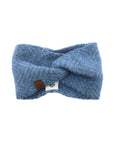 Stirnband Fischgratmuster blau-hellblau