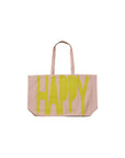 Tasche HAPPY natur-gelb, 48x14x42 cm