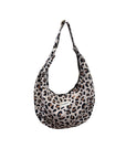 Schultertasche Leopardenmuster creme, 43x25 cm