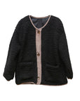 Teddyjacke schwarz, One Size