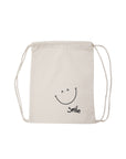 Turnbeutel mit Stick smile natur, 35x44 cm
