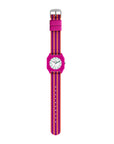 Armbanduhr Streifen orange-lila