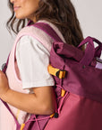 Rolltop-Rucksack violett/bordeaux, One Size 48x28x12 cm