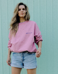Sweatshirt coffee lovers club altrosa-blau