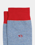 Socken gestreift blau-weiss-rot, One Size 41-46