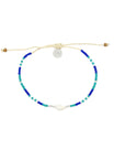 Perlenarmband Mauna Loa. blau