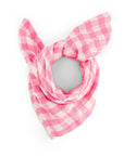 Musselinschal Vichy rosa-weiss, 70x70 cm