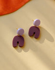 Ohrringe Arch Bogen, flieder-plum