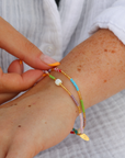 Perlenarmband Golden Hour, bunt