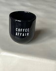 Tasse, Coffee Affair, schwarz-weiss, 8x8x8 cm
