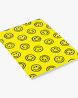 Notizheft - Smiley gelb-schwarz, DIN A5