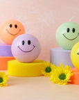 Smiley Kerze hotpink, Ø 7,5 cm