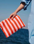Allround-Tasche Streifen rosa-rot, 30x21 cm