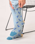 Socken Wal blau-beige, One Size 41-46