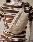 Gürteltasche gestreift, sand-beige