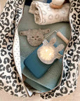 Weekend Bag mit Leopardenmuster natur-schwarz, 22x42x28 cm