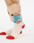 Jungensocken Strandurlaub ecru-blau