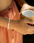 Armband Muschelperlen Enu-Island weiss