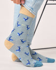 Socken Wal blau-beige, One Size 41-46