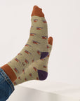 Socken IGEL braun/beige, One Size 41-46