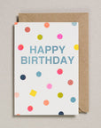 Postkarte Happy Birthday gepunktet
