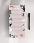Notizblock schmal - Petisfaction Cats, 9,8x 21 cm