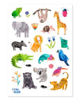 Kindertattoos Wilde Tiere bunt