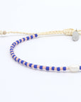 Perlenarmband Mutiara blau-orange