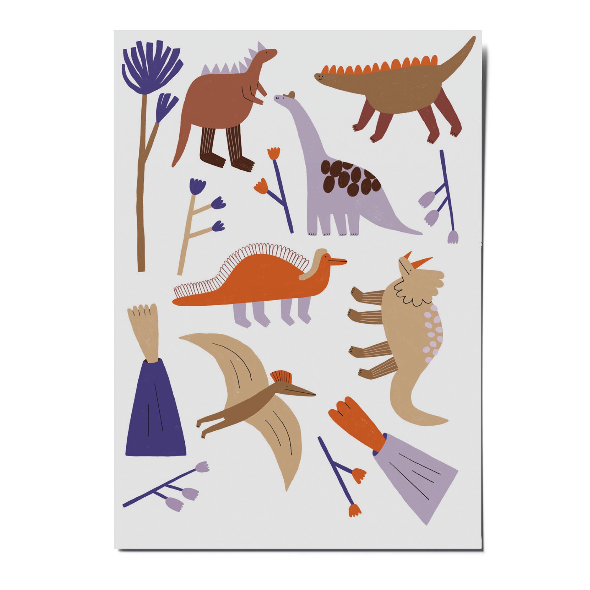 Kindertattoo Dino Crew bunt