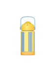 Trinkflasche Stripes gelb/hellblau, 350 ml