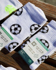 Socken Fussball weiss-schwarz