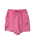 Musselinshorts Streifen rosa-rot
