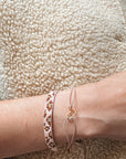 Armband Herz taupe-gold