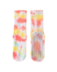 rutschfeste Yoga & Pilates Socken Batik orange, One Size 36-41