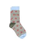 Jungensocken Krebs khaki-orange-hellblau