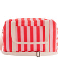 Weekend Bag Streifen rosa-rot, 22x42x28 cm