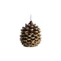 LED-Kerze Tannenzapfen braun-gold, 8x10 cm