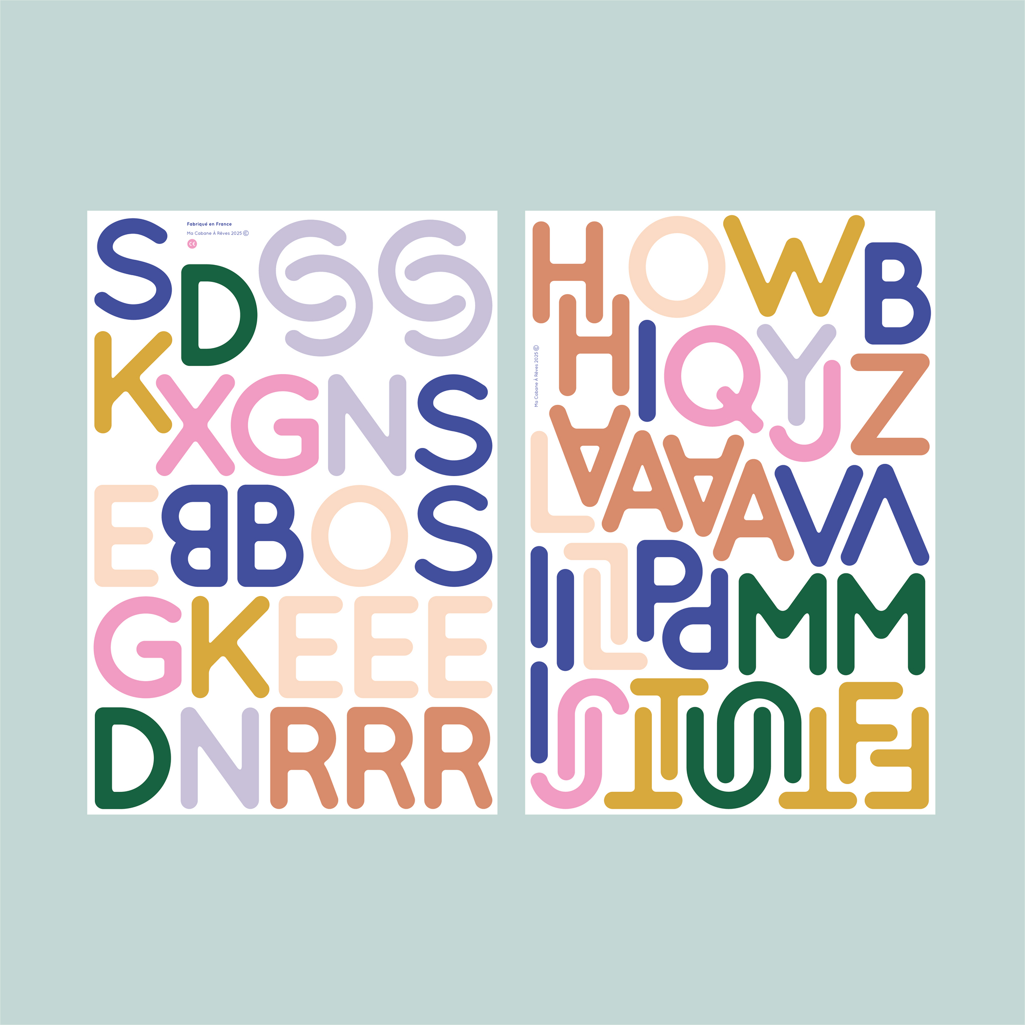 magnetisches Alphabet bunt