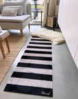 Bodenmatte Streifen creme-schwarz, 50x150 cm
