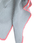 Musselinschal grau-pink