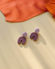 Ohrringe Arch Bogen, flieder-plum