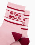 Damensocken Bisous rosa-weinrot, One Size 36-40