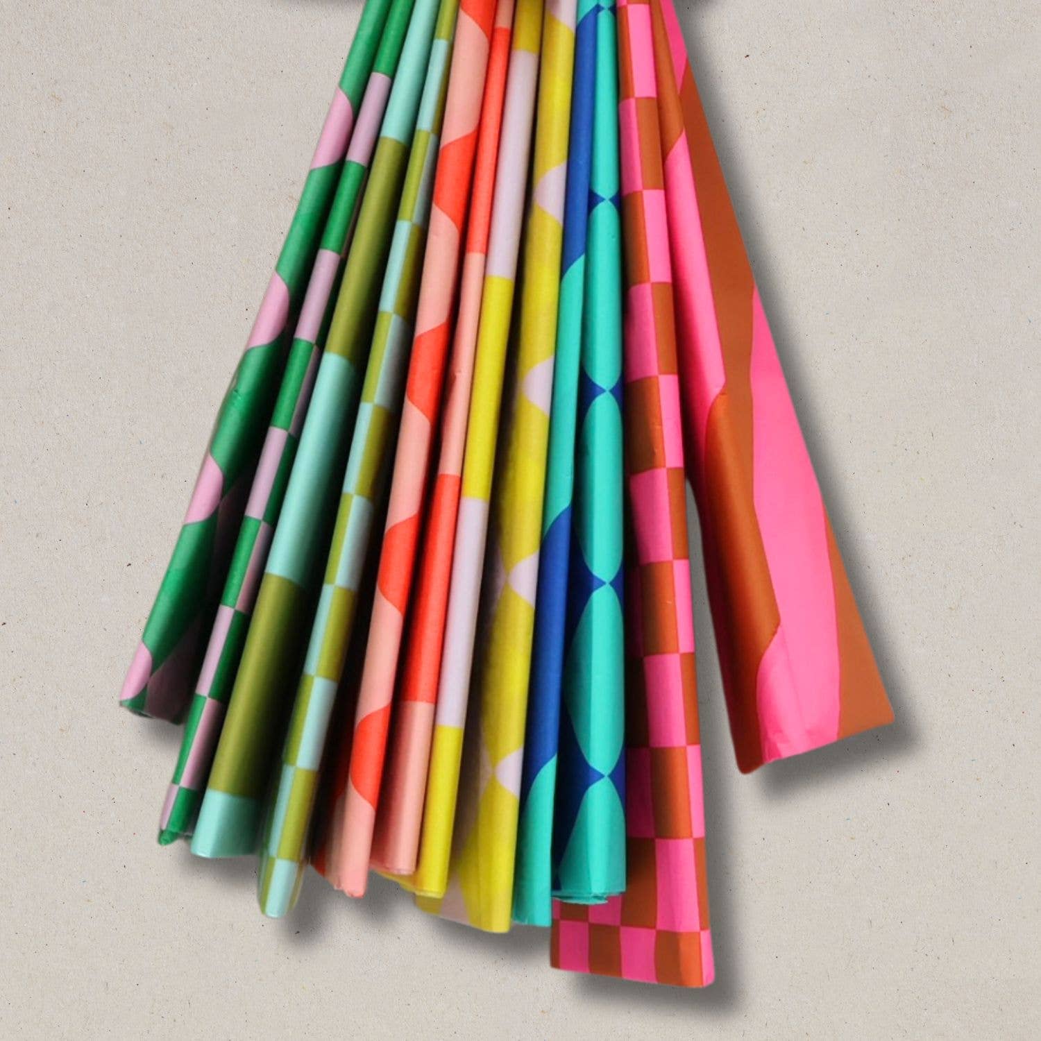 Seidenpapier gemustert orange-pfirsich