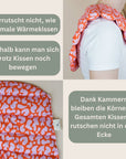 Nackenkissen mit Dinkelfüllung, orange-pink